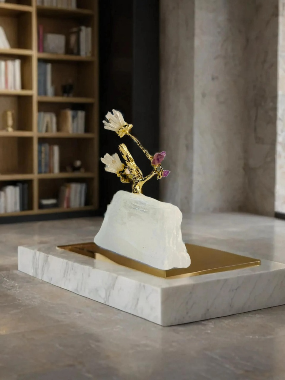 "Crystal Bloom Showpiece – Elegant floral-inspired decor, perfect for home styling, gifting & luxury interiors – Arishta Home"