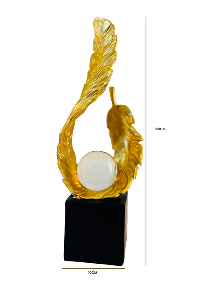 Golden Feather Showpiece